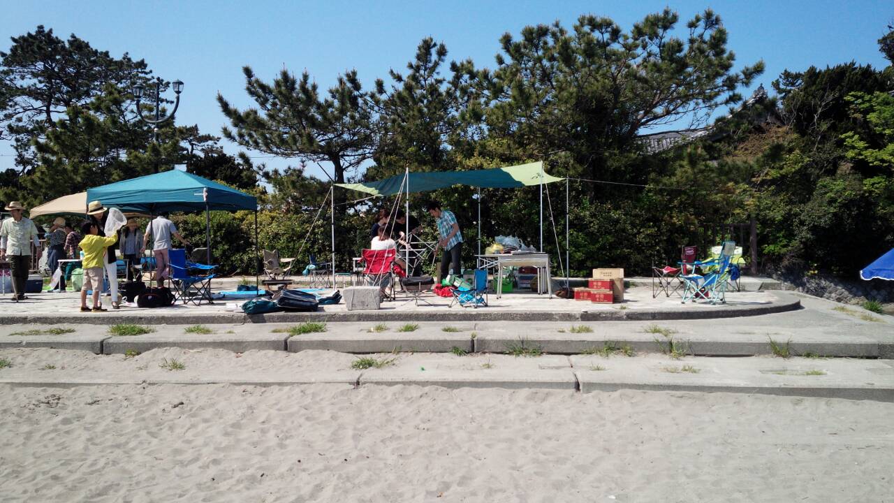 浜辺バーベキュー